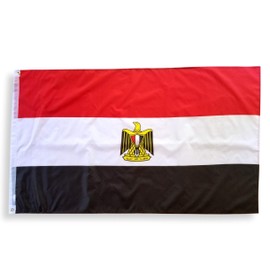 High Supply 3x5 Egypt Flag with Two Brass Grommets and Double Stitched Edges for Extra Strength Egyptian Flag 3x5 Foot Flag of Egypt