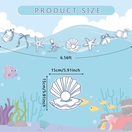 Oudain 2 Pack Seashells and Wedding Bells Garland 6.56 ft Blue Bow Starfish Ring Coastal Beach Bachelorette Paper Hanging Banner Last Toast on The Coast for Bridal Shower Bachelorette Weekend Decor