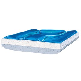 Skil-Care Position Plus 16" Wedge Vinyl Cushion with LSI Cover - 16" W x 16" D x 3.5" H-1" H, Wedge Design, Pressure Relief & Stability, Gel-Filled Pods
