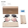 Htms Polarized Hexagon Sunglasses for Women Men Polygon Square Metal