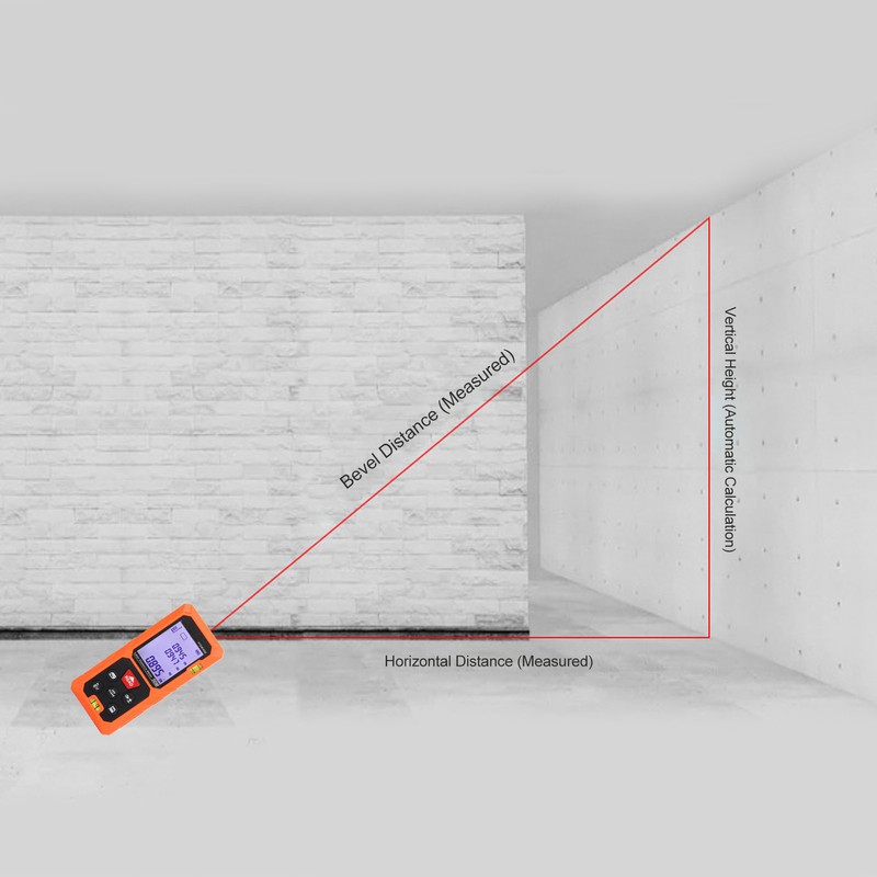 Handheld Laser Distance Meter High Accuracy Double Sensing Holes Digital