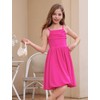 Girl's Summer Smocked Spaghetti Straps Ruched Bubble Short Dress 5th