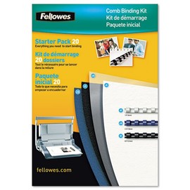 Fellowes Comb Binding Kit, 20 Binding Combs, 20 Front Covers, 20 Back Covers, Assorted (5290201)