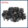 INFINAUTO 40pcs 5mm Hole Dia Plastic Bolt Rivets Fastener Clips