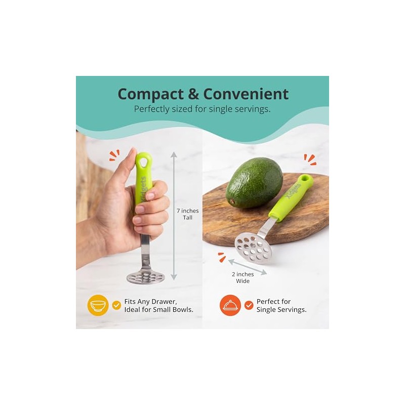 Mini triturador de aguacate | apto para lavaplatos | acero