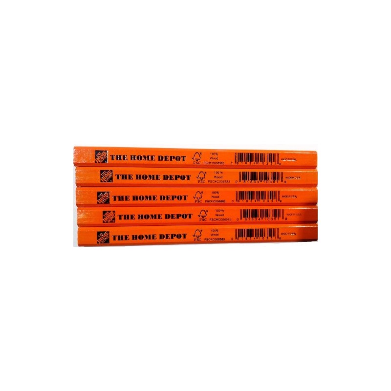 Home Depot Carpenter Pencil - 5 Pack