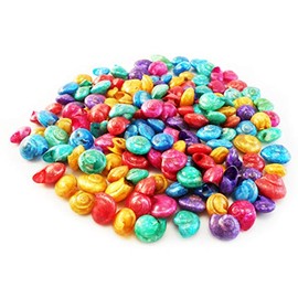 8 oz (About 500 Shells) Dyed Umbonium Mini Shells (1/2") Crafts Seashells Button Shells Beach Crafts Coastal Cottage Vase Filling