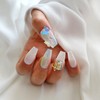 Butterfly Garden Handmade Nail Tips - Natural / 나비 정원