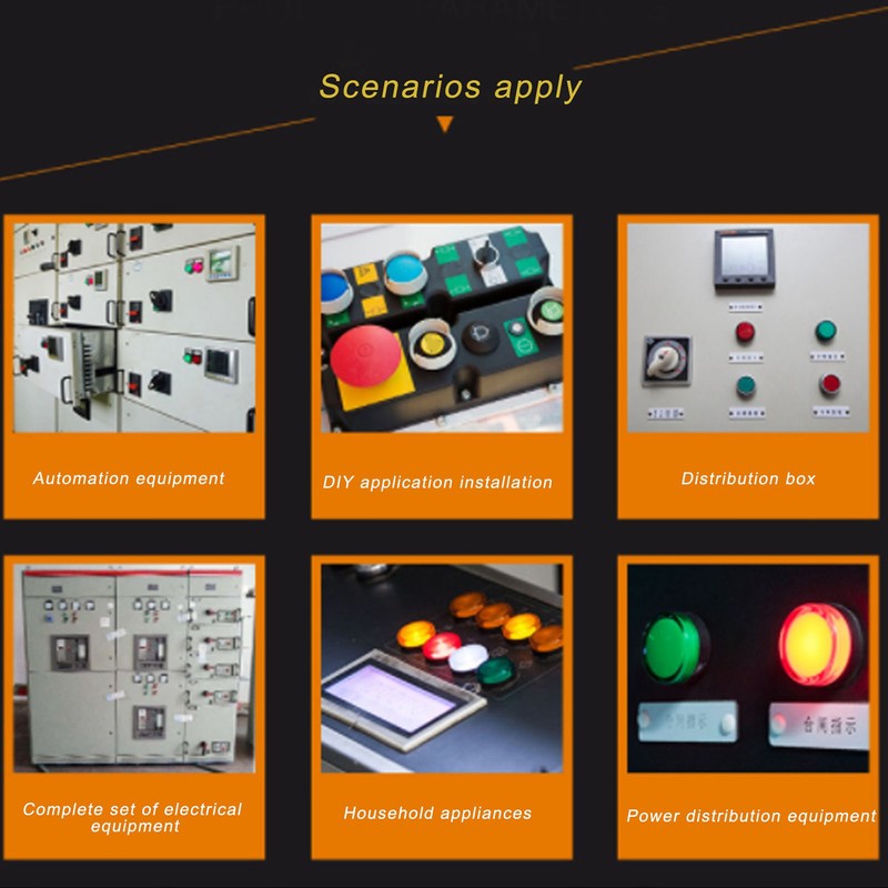 25 Pcs Push Button Switch Light Indicate Self Locking Long