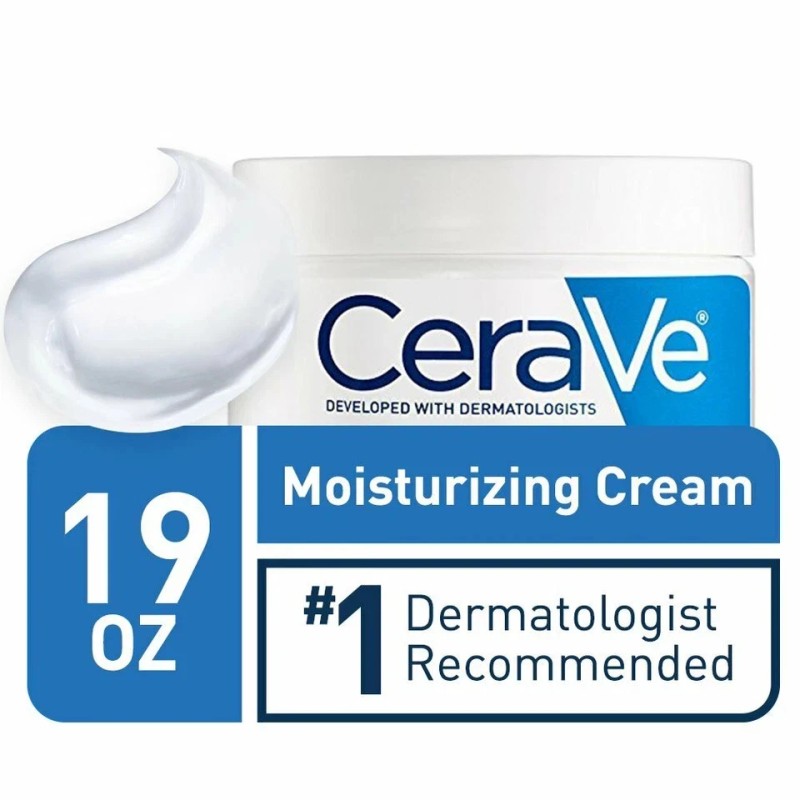 CeraVe Moisturizing Cream, Body and Face Moisturizer for Dry Skin