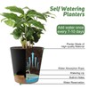 YNNICO 8-Inch Plant Pots, Self-Watering Planters with Drainage Holes &