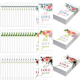 150 Pieces Greenery Seed Packets Let Love Grow Seed Packets Self Adhesive Wedding Envelopes Retro Christmas Valentine Wedding Favors for Guests, 3 Styles (Flowers)