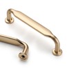 Asidrama 10 Pack 3.75 Inch(96mm) Brushed Brass Kitchen Cabinet Handles,