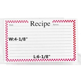Cafurty Clear Vinyl 4 x 6 Inch Recipe Protectors, 48 Sheets Recipe Refill Pages Card Covers Recipe Holders, Set of 48 (Not Included Cards)
