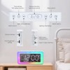 LED Digital Clock Luminous Electronic Alarm Clock Mirror Surface Night
