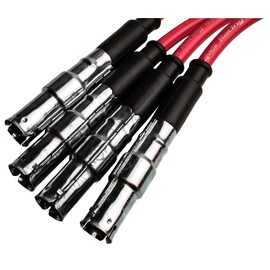 VMS RACING 99-01 10.2mm High Heat Performance Spark Plug Wires Set in Red Compatible with Volkswagen VW Jetta 2.0L Engines Only 1999-2001