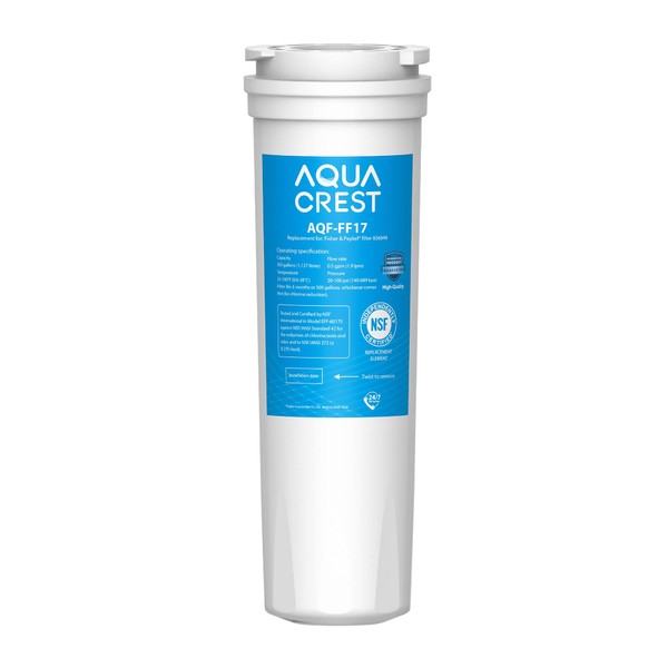 AQUA CREST 836848 Fridge Water Filter, Replacemen for Fisher & Paykel® Water Filter 836848, RF540ADUSX4 (1 Pack)