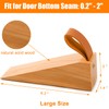 Large Wood Door Stopper, Solid Wooden Non-Slip Door Wedge, Sturdy
