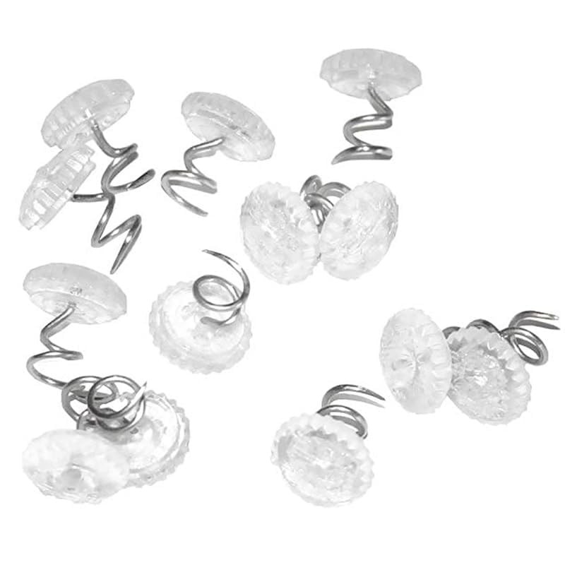 50 Pack Twist Pins with Clear Heads, Bedskirt Pins for