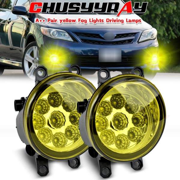 CHUSYYRAY Pair LED Fog Lights Bumper Driving Lamps Bulb For