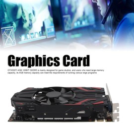 Yunseity Tarjeta Gráfica GTX550Ti, GDDR5 4GB 128BIT 3400MHZ Tarjeta Gráfica para Juegos de Frecuencia de Memoria, 3+1 Fase para HDMI VGA DVI SLI para GPU para Juegos de Computadora de Escr