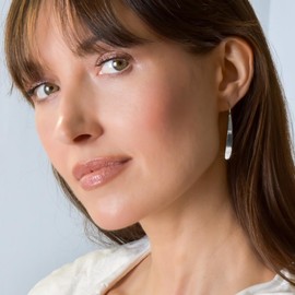 Silver Long Earrings for Women Dangling - 925 Sterling Silver Plated Drop Earrings for Women Dangle, Pull Through Threader Dangles, Teardrop Bar Thread Dangly Tear Drops, Dainty Minimalist Threaders