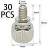 30 PCS PC Case Screws,Computer Case Thumbscrews for Fastening (Silver)