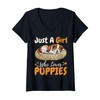 Womens Just A Girl Who Loves Puppies Pugs For Girls