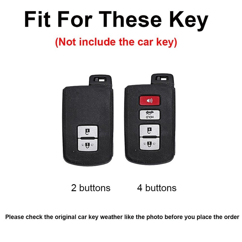 TECART Key Fob Cover Fit for Toyota Tacoma Sequoia Key