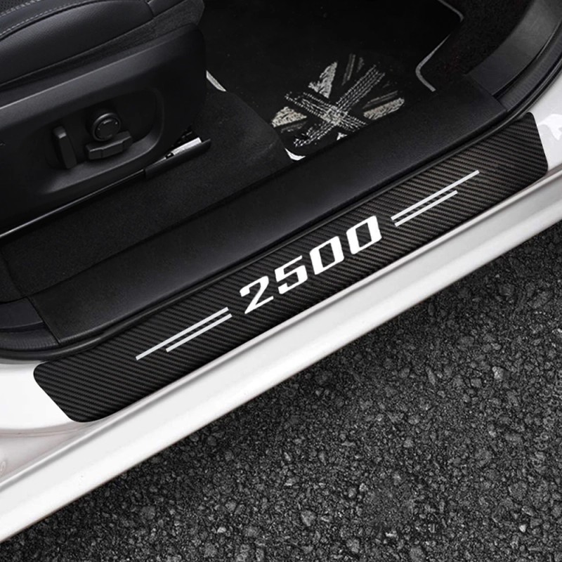 8X For Silverado 2500 Carbon Fiber Cab Door Sill Plate