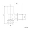 iBathUK Prima Thermostatic Radiator Valve,Round Angled Radiator Valve Pair, Central
