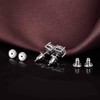 DELECOE 14K White Gold Bullet Locking Earring Backs for Diamond