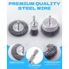 Rocaris 24 PCS Wire Wheel Brush for Drill , Carbon