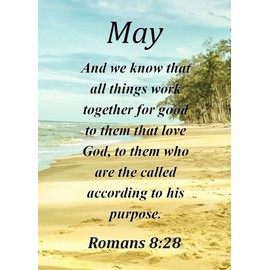 May Keepsake Card with Bible Verse - Birthday Anniversary Inspirational