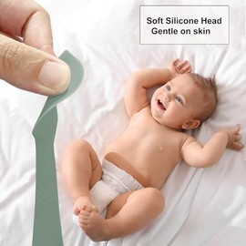 Espátula para crema de pañal para bebé, paquete de 3 espátulas para el trasero del bebé, aplicador de crema de pañal para recién nacidos, cepillo para