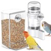 DADERXY 2PCS Bird Cage Feeders and Waterers Set, No Mess