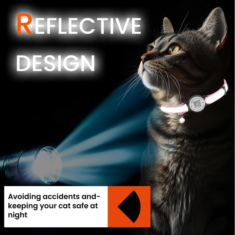 ilFindYou Cat Collar with Bells, Reflective Cat Collars Breakaway with