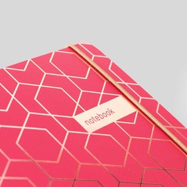 Matilda Myres Notebook - A5 Lined - Berry & Rose Gold
