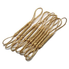 Rayon Double Base String Set of 10 for Straps, Netting Cords, Amulet (Gold)