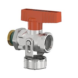 Simplex KFE Ball Valve G1/2a with Male Thread for Solar, Nickel-Plated, Continuity, without Hose Fitting F10647