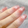 Shy Peach Handmade Nail Tips - Medium Oval / 수줍은
