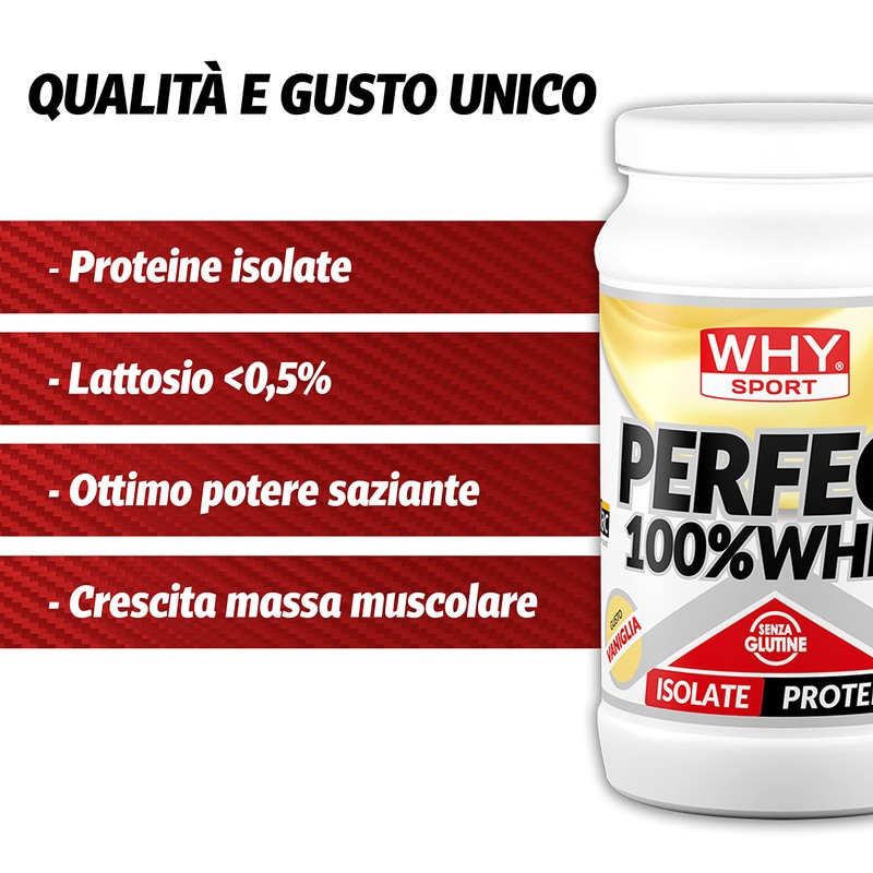 WHY SPORT PERFECT 100% Whey Protein - Isolated Protein -