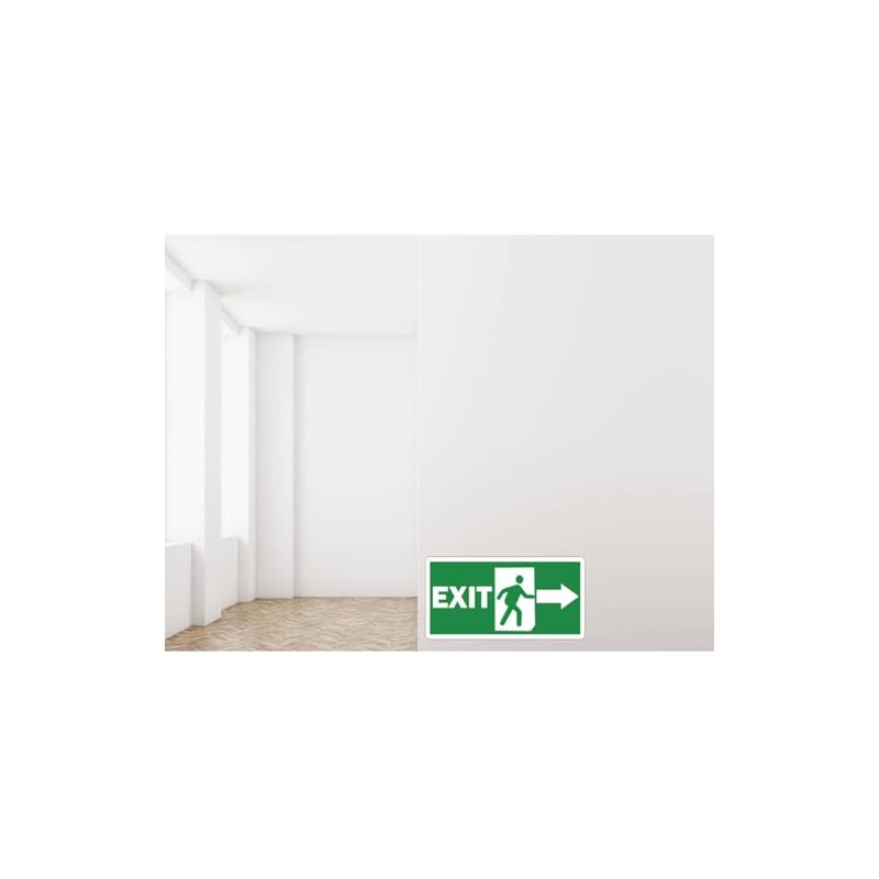 Exit Signs Stickers,9 x 5 Inch Exit Right Arrow Sticker