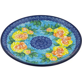 Polish Pottery 10½-inch Dinner Plate made by Ceramika Artystyczna (Matisse Flowers Theme) Signature UNIKAT + Certificate of Authenticity