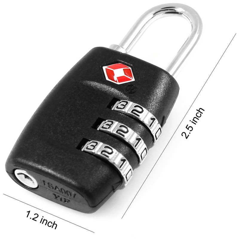 DanziX TSA Approved Lock and 4 Colors Stainless Steel Safety