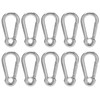 10Pcs Snap Hook Stainless Steel Safety Rope Spring Carabiner Hanging
