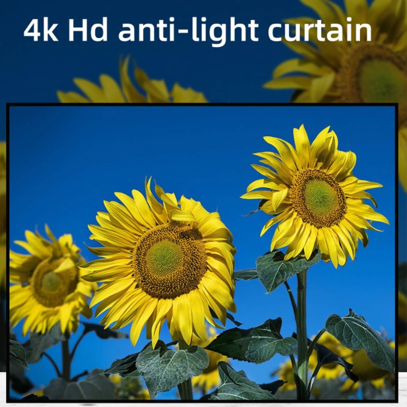 Projection Screen 120in 4K Wrinkle Free Foldable Clear Bright Fadeproof