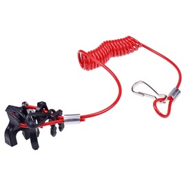 Dowfane Universal Safety Lanyard Kill Stop Switch with 7 Keys Compatible with Johnson Evinrude Suzuki Mercury Yamaha Suzuki Tohatsu Outboards