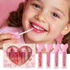 4pc Heart Charm Lip Gloss Stick for Girls - Glossy