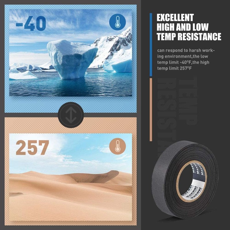 Maxwel Manufacturing Wire Harness Automotive Cloth Tape - 5 Rolls